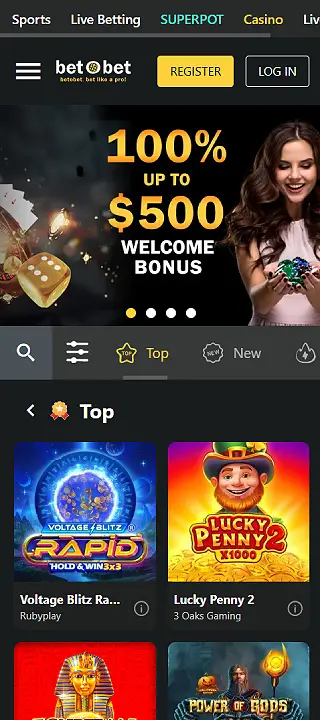 ベットオーベット・トップページ（モバイル版）